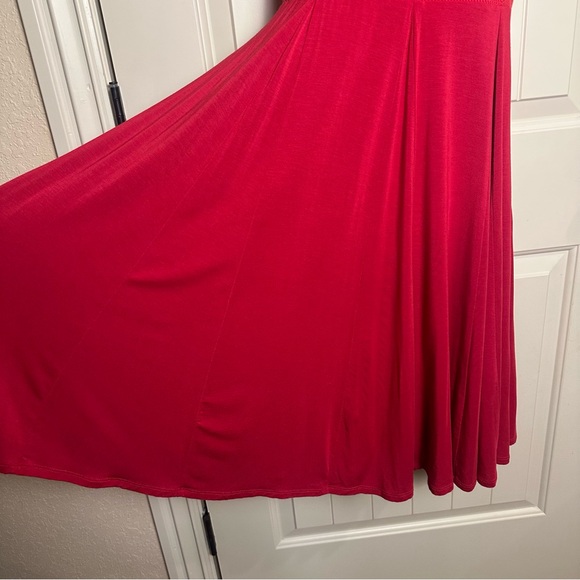 Maeve By Anthropologie Estoria Textured Swing Dress Red Sleeveless Medium GUC - Picture 8 of 16